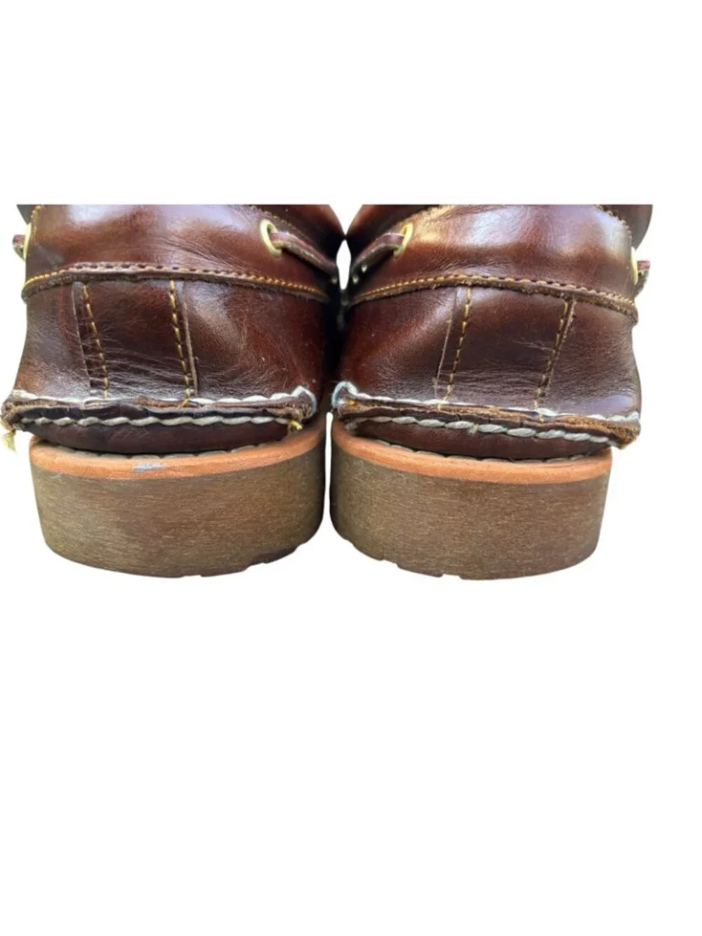 Timberland Shoes Mens 15 W Leather 3-Eye Lug Handsewn Boat  Burgundy Heritage